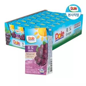 Dole 돌 120ml 프리미엄 포도 주스 32팩 과즙주스