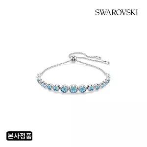 [롯데백화점]스와로브스키 [본사정품] Imber Tennis 블루 로듐 팔찌M 5719282