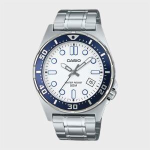 CASIO 카시오 MTD-135D-7A 다이버 화이트 아날로그시계