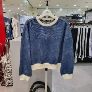 AWKsh06청데님배색캡맨투맨티셔츠R251G1257B