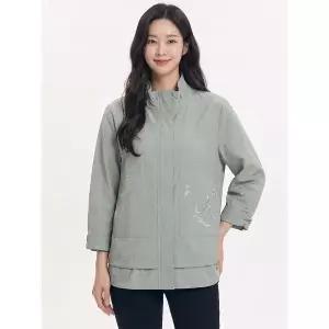 [하프클럽/크로커다일레이디]은은한 컬러감 메쉬 점퍼 라이트카키 CLCMJP104