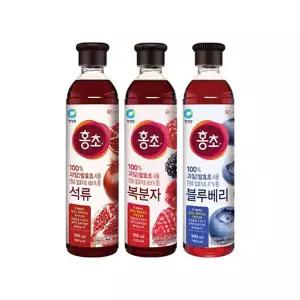 청정원 홍초 시그니처 900ml 3개 세트(석류+복분자+블루베리)