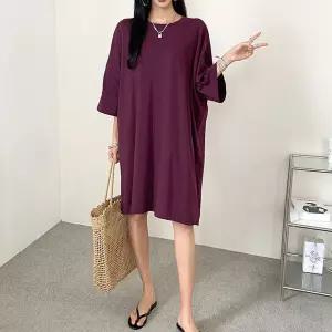 까르죠아 빅사이즈 롱티 원피스 미니 77 88 99 2xl 3xl 칠부 여성 7부 여름티셔츠