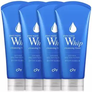 C2Y 아쿠아 휩 폼클렌징 120ml 4개 클렌징폼 여드름폼 미세거품
