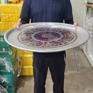 대원 알루미늄 발상 (왕왕대 61cm) 양은 접이식 밥상 좌식 레트로 다과상 업소용