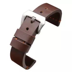 G611(20mm) 시계밴드(브라운)/스트랩/고급/가죽/시계줄/밴드/소가죽/통가죽/시계/두꺼운/스트렙/무광/손목