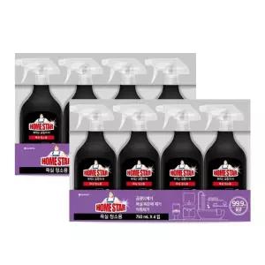 홈스타 욕실용 클리너 750ml x 4개 x 2팩/청소/세정/액체/욕조/묵은때/냄새제거/물때제거/오염제거/곰팡이