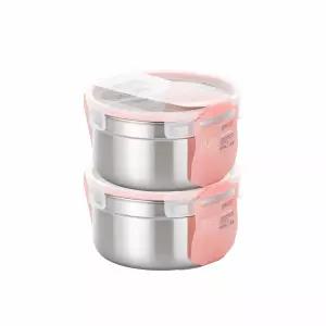 스텐락 국산 스텐밀폐용기 퓨어 원형 9호 2100ml 2P세트