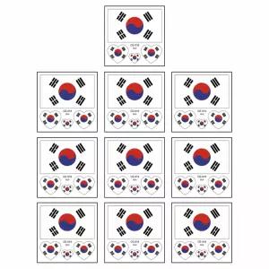 태극기 판박이 타투 스티커 축구 대한민국 응원용품 10p