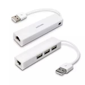 유니콘 유선 랜카드 LAN USB 허브3포트/랜포트/랜젠더/휴대용/노트북/랜선연결/젠더/랜어탭터/USB랜/인터넷