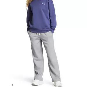 언더아머 UNDERARMOUR 1381847 011 그레이 여성 UA 라이벌 플리스 스트레이트 레그 팬츠 루즈핏 와이드 면