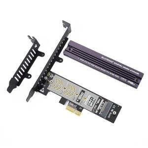 알루미늄 히트싱크 M 2 PCIe 어댑터가 있는 ELUTENG PCIe 어댑터, PCI-Express X1 X4 X8 X16 슬롯 PCIe 카드 로우 프로파일 브래킷 최대 4TB 지원 2230 2242 2260 2280 SSD
