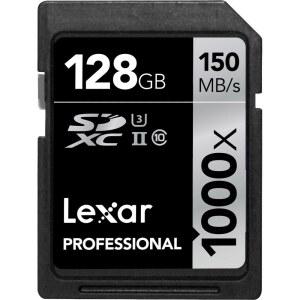 렉사 프로페셔널 1000배 속도 128GB 카드 SDXC UHS 메모리 II