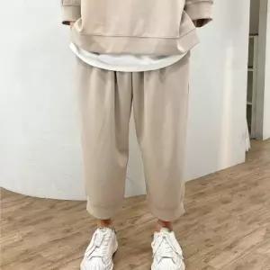 [옷자락]남자 하렘 8부 넓은 트랙수트 코지 실내복 팬츠