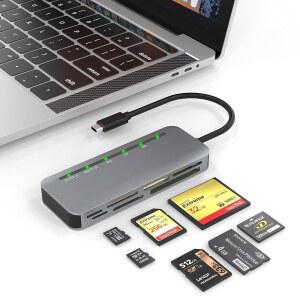 USB 메모리 듀오 SD 노트북 16 리더 TF 카드 XD 고속 5GBPS 태블릿 휴대폰 카메라용 CF 스틱 알루미늄 7IN1 안드로이드 15 멀티 프로 MS용