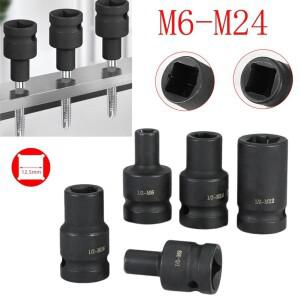 사각 스크류 탭 소켓 1/2인치 드라이버 전동 렌치 헤드 M6-M24