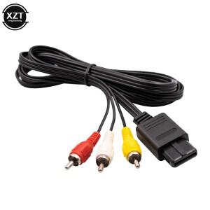 최신 오디오 출력 커넥터  AV TV RCA 비디오 코드 케이블  SNES 게임 큐브용  닌텐도호환 N64/64 1.8M 6FT