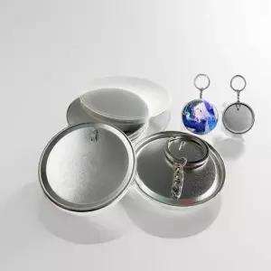 [셀러허브]58MM 메탈 핀버튼 키링 원형 DIY 재료제작 100개입 (S46122005)