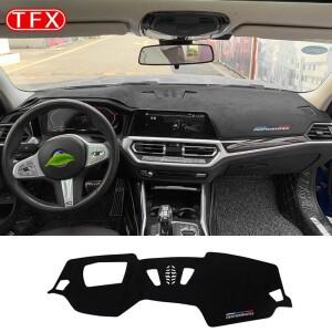 플란넬 대시 보드 커버 매트 BMW 호환 3 4 시리즈 G20 G21 F30 F31 F32 F33 F34 2012- 미끄럼 방지 패드 Da