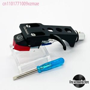At-vm95e at-vm95sh 오디오 테크니카 AT-VM95C/H용 블랙 슬리버 턴테이블 카트리지 스타일러스 및 헤드쉘