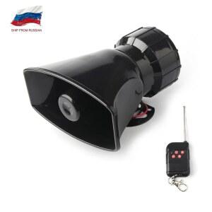 크락션 경적 차량용 12V 스피커 확성기 무선 130DB 전자 경보 경고 사이렌
