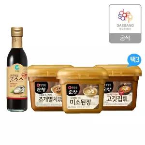 청정원 순창 된장찌개양념 3종 450g 3개+프리미엄굴소스500g