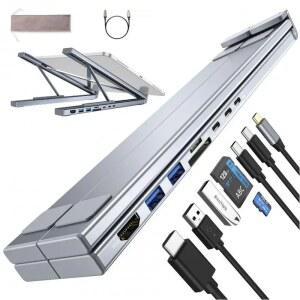 노트북거치대 스탠드 USB 허브 노트북 홀더 메모리 브라켓 TF 카드 HDMI 레노버용 프로 슬롯 SD