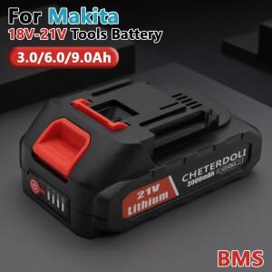 Makita 무선 도구 전기톱 및 그라인더용 18V-21V 3AH/6AH/9AH 리튬 이온 배터리