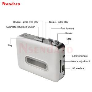 로니식 USB 카세트 테이프 오디오 플레이어를 mp3로 변환하는 레코더 캡처 PC 컴퓨터 스피커 폰 아이팟용