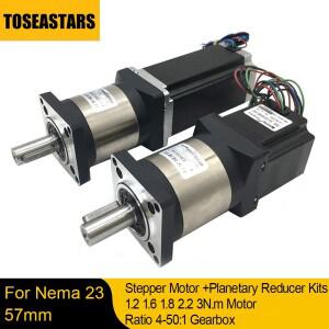 유성 감속기 키트가  Nema 23 스테퍼 전동 2 상 57mm 1.2-3N.m 기어 박스 비율 4-50:1 통합