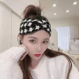 반다나 니트 헤어밴드 헤어 밴드 버스 바디 구이 기구 블랙 시아카 꼬임 SD-241224