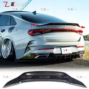 기아 옵티마 K5 GT -2025 K5 DL3 스포일러 ABS 유광 블랙 리어 트렁크 립 스포일러 윙 카본 파이버 바디 에