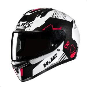 HJC C10 아스파 풀페이스 모터사이클 헬멧, HJ-34P 핀록 실드, DOT 승인 (MC1, 대형)