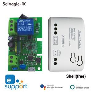 1CH Ewelink APP 스마트 원격 제어 무선 Wifi 스위치 모듈 DC 12V 7-32V AC 85-250V 2200W RF 수신기 10A