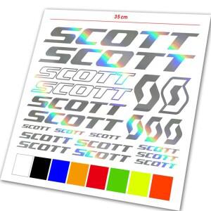 SCOTT 비닐 다이 컷 그래픽 자전거 프레임 스티커 키트 산악 사이클링 MTB BMX 로드 바이크 데칼 21개