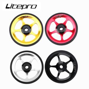 Litepro 접이식 자전거 Brompton 알루미늄 합금 용 간편한 휠 CNC Easywheel 초경량 밀폐형 베어링 푸시 사