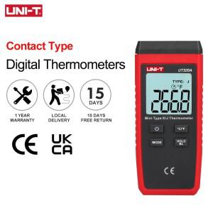 UNI-T UT320A 미니 접촉 유형 온도계 KJ 열전대 프로브 선택 LCD 백라이트 측정