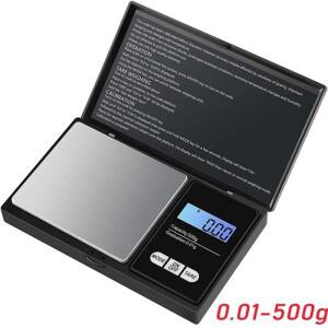 500g 0.01g 쥬얼리 미니 스테인레스 스틸 전자 저울 디지털 포켓 스케일 골드 그램 균형 무게 규모 휴대용