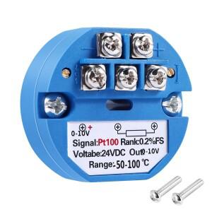 RTD PT100 온도 트랜스미터, DC24V 마이너스 50 ~ 도 출력, 0-10V