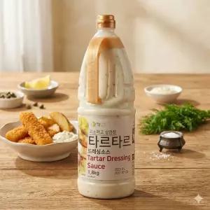 이슬나라 상큼한 타르타르 드레싱 소스 1.8kg 생선까스 새우튀김 양념