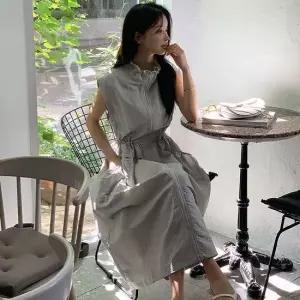 [미나그램] 켈모 스트링 아노락집업원피스