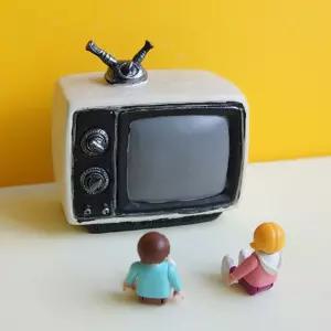 인테리어 소품 장식소품 미니어처 화이트 레트로 장식 TV