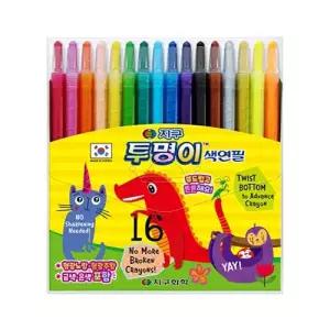 지구화학 색연필 투명이 16색 / 샤프식(108개입)