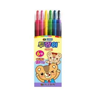 [지구화학] 샤프식색연필 투명이 6색(24개입)