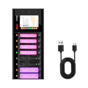 ISDT N8 8-Bay 고속 배터리 충전기 AAA, LCD 디스플레이, Ni-MH Li-Lon Ni-Cd LiFePO4 USB-C 포트용 충전식 스마트 테스터 방전기, 1.5V 리튬용이 아님