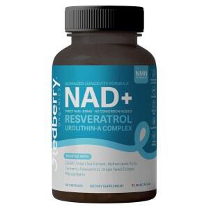 레드베리 스 다이렉트 NAD+ 300mg (NAD Plus) u2013 어드밴스드 NAD 보충제 | 우롤리틴 A & 레스베라트롤 장수 콤플렉스 NMN 얼터너티브 60캡슐 비-GMO, 글루텐 프리 미국산