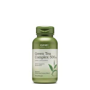 GNC 허브 플러스 녹차 콤플렉스 500mg 보충제, 채식주의자, 신진대사 지원, 100인분 제공