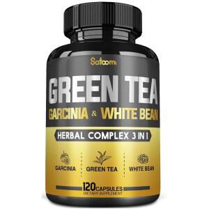 녹차 추출물 알약 EGCG 16000mg 1회 제공량 12000mg 녹차, 2000mg 가르시니아 캄보기아, 흰 강낭콩 - 신체 균형, 심장 및 면역 지원 120캡슐 2개월 공급