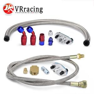 VR - T3/T4/T6/GT45/T04E/T66/TD05 터보 차저 오일 공급 + 드레인 리턴 라인 피팅 키트 VR-TOL11 12