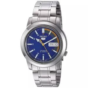 Seiko Mens SNKK27 Seiko 5 Automatic Blue Dial Stainless Steel Bracelet Watch품